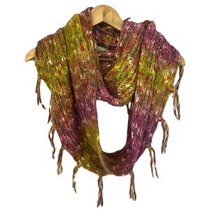 Anthropologie Ett Multicolor Knit Infinity Scarf Bohemian Winter Cold Weather
